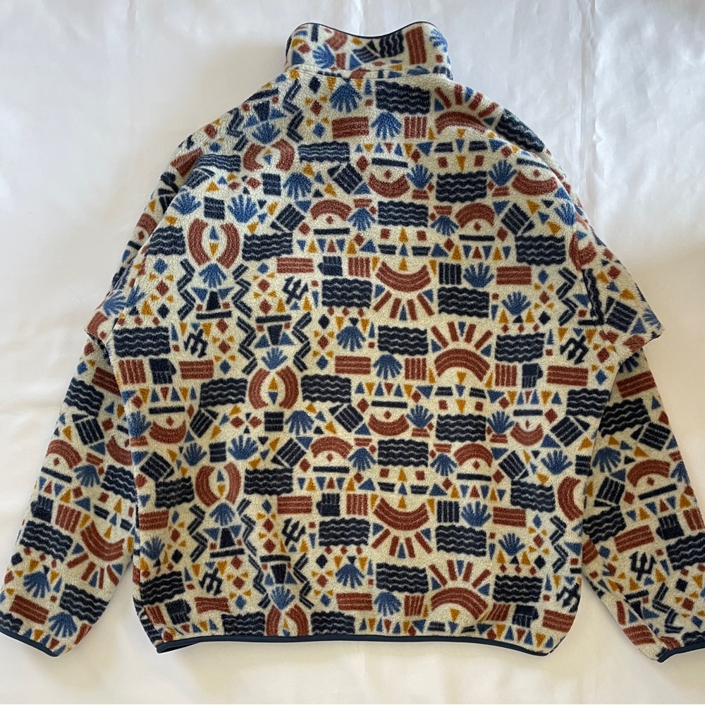 Patagonia Synchilla Snap-T Pullover Men's XL Protected Peaks Multi Big Oatmeal - Picture 11 of 12